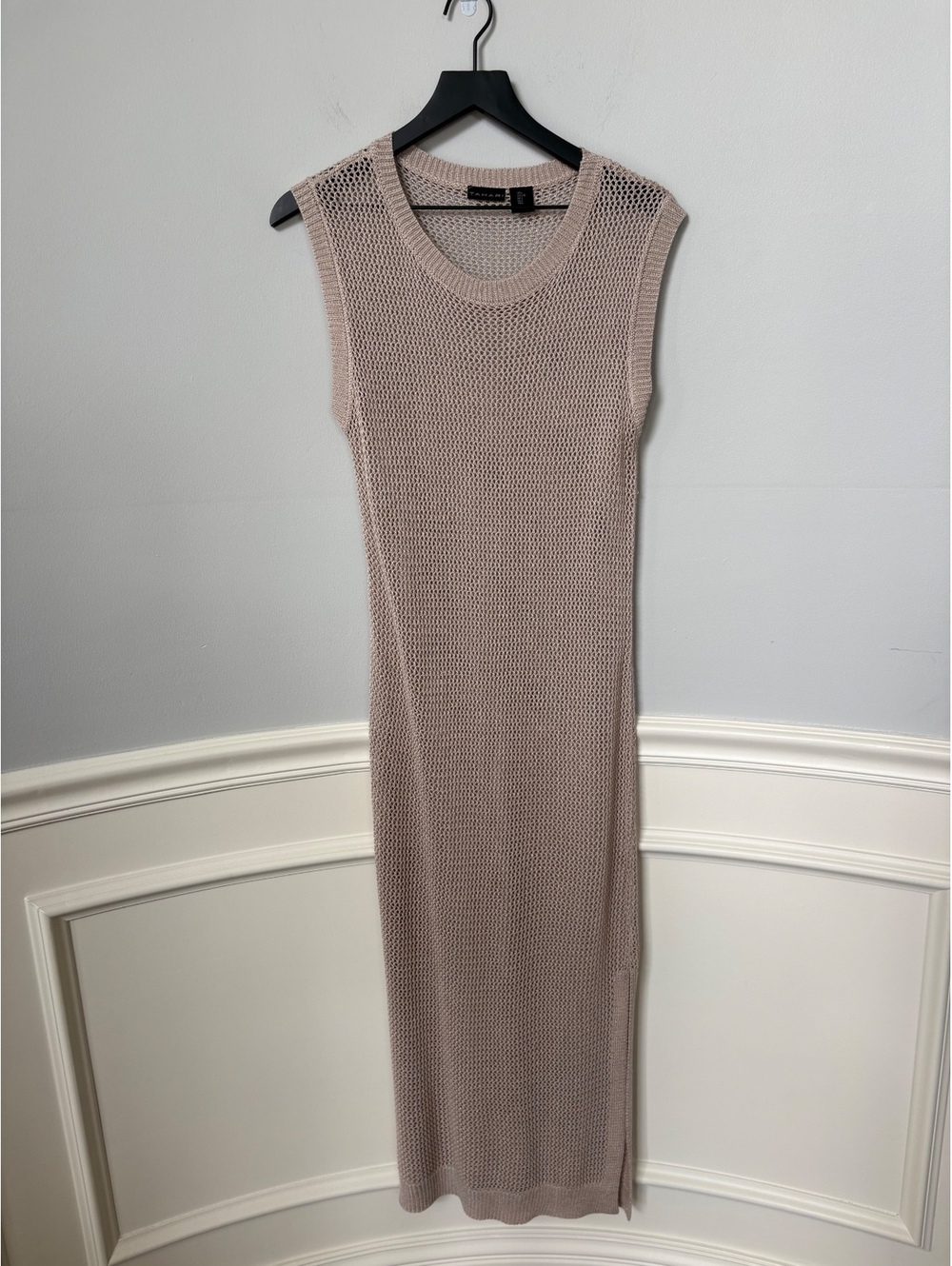 This item is a Tahari Open Knit Maxi Dress / Swim Cover Up Large